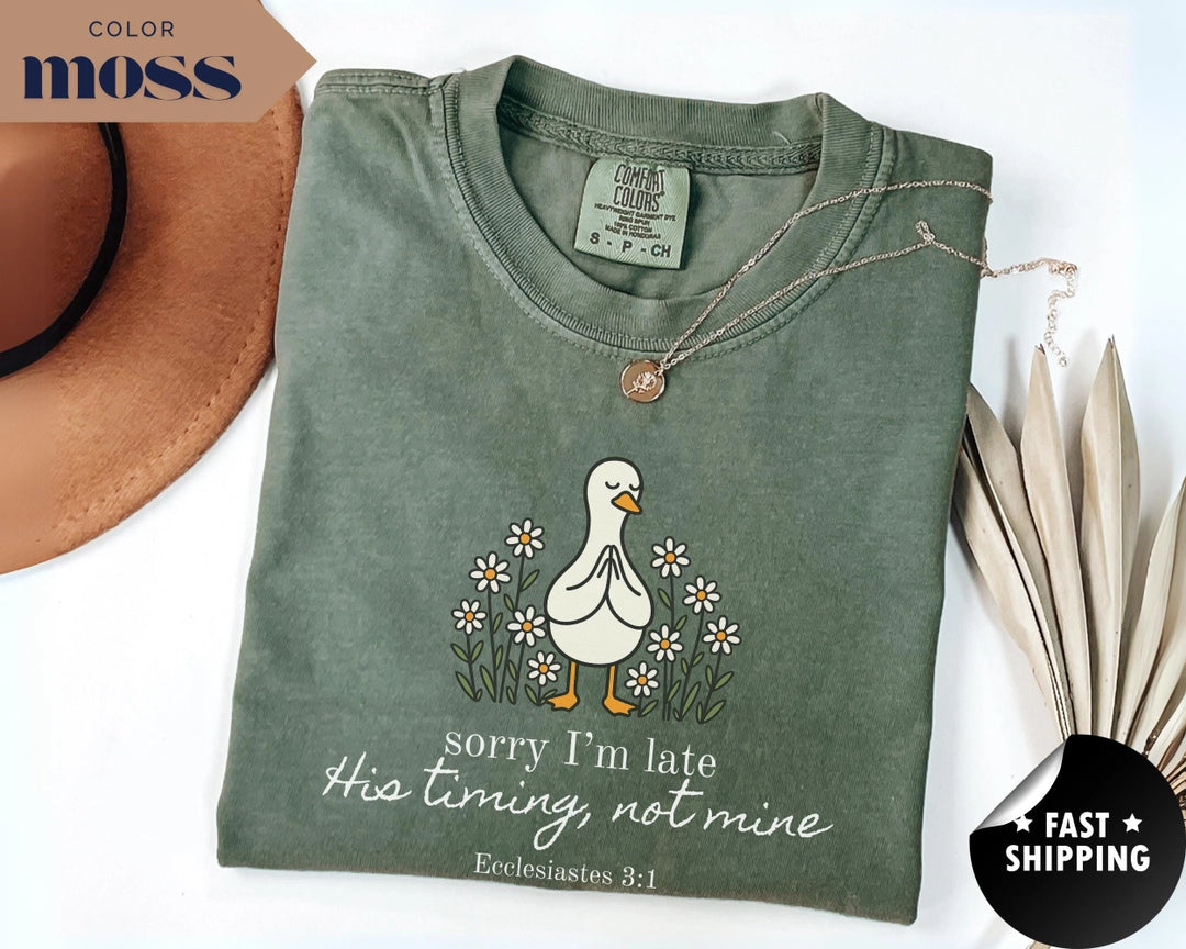 Faith, Feathers & Five Minutes Late Tee