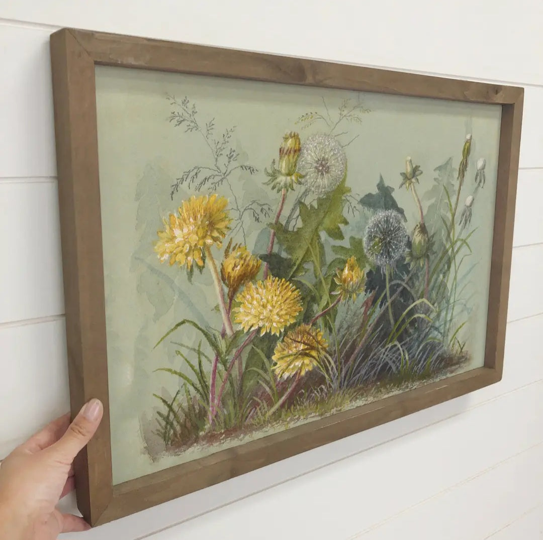 Wishful Meadow: Dandelion Bouquet Art Print