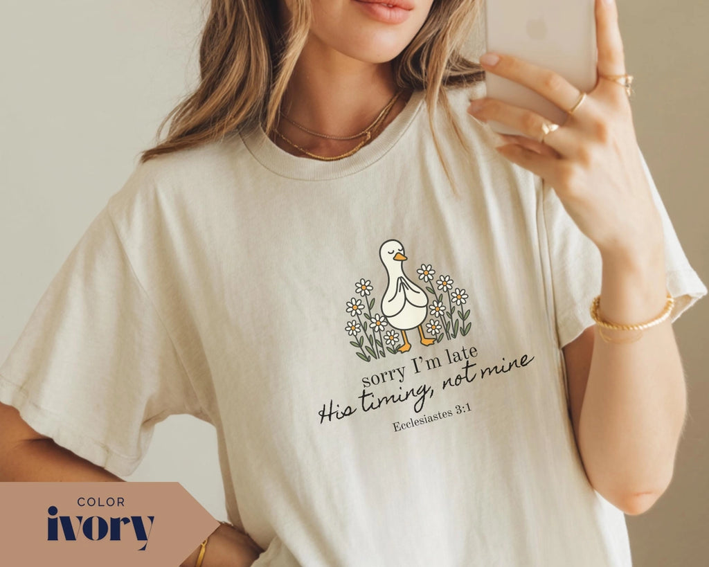 Faith, Feathers & Five Minutes Late Tee